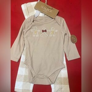 Lila & Jack 3-6 Month 3 Piece Baby Clothes‎ with gingerbread design